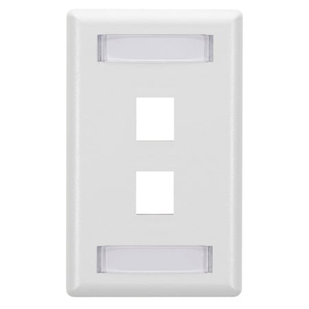 Black Box Gigastation2 Wallplate, 2-Port Single-Ga WPT464